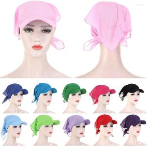 Bandanas Women Fashion Outdoor Head Sjang Bim Sunshade Hats Sun Visor Caps Turban Hat Muslim hijab