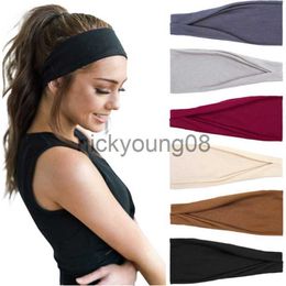 Bandanas femmes bandeau solide torsion coton large Turban noué bandeau filles bandeau mode cheveux accessoires en gros x0628