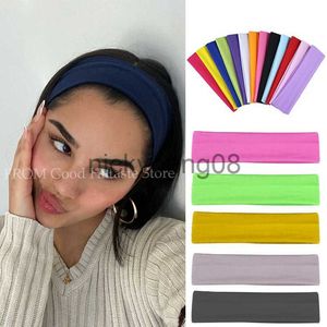 Bandanas Femmes Élastiques Bandes De Cheveux Solide Couleur Bandeau Turban Maquillage Cerceau De Cheveux Yoga Vintag Headwrap Mode Cheveux Accessoires En Gros x0628