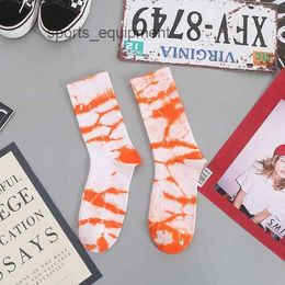 Bandhnu Tie-Dye Socks Womens Cotton Tube Personalidad coreana CALLE ESTIMA DE BALONCAMBOL G92R