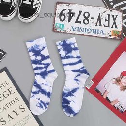 Bandhnu Tie-Dye Socks Womens Cotton Tube Personalidad coreana Street Sports Basketball 82BA