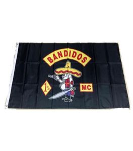 Bandidos MC 3x5ft Flags 100d Polyester Banners Indoor Outdoor Color vívido de alta calidad con dos ojales de latón3345134