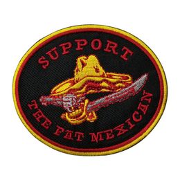 Bandidos Support The Fat Mexican Brodé Fer sur Patch MC Biker Moto pour Veste 236q