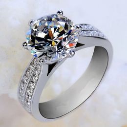 Groupes accessoires pour femmes romantique six anneaux de zircon surdimensionnés pour les femmes bague de fiançailles Moisanite pour les femmes cadeaux de la Saint-Valentin
