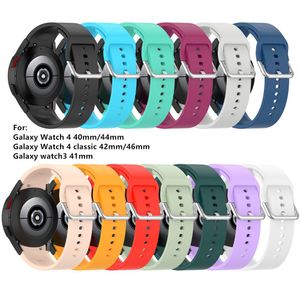 Bandes pour Samsung Galaxy Watch 4 Bande Classique 46mm 42mmpour Silicone 20mm Bracelet Sport 44mm 40mm Remplacement Galaxy Watch 4