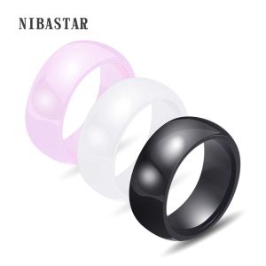Banden Hot Sale 3 Color 8mm gepolijste keramische ringen voor mannen vrouwen verloving trouwringen sieraden accessoires online winkelen