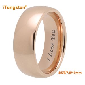 Groupes itungsten 4 mm 5 mm 6 mm 7 mm 8 mm 10 mm je t'aime ring mene femme tungstène fan