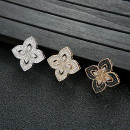 Bandes de luxe carré fleur empilable anneaux pour femmes de mariage CZ bagues perles bague avec breloque bohème plage bijoux J1985