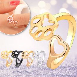 Bandas Anillo de acero de acero inoxidable Tendencia de dibujos animados de dibujos animados Infinito símbolo de moda Pareja Anillos ajustables para mujeres Regalos de fiesta de bodas