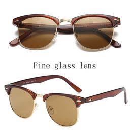 Bandes Lunettes de soleil Top Lens Designer Femmes Hommes Goggle Senior Lunettes pour femmes Lunettes Cadre Ray Vintage Métal Bans Lunettes de soleil avec boîte Léopard