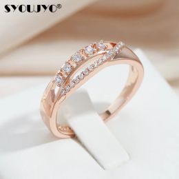 Groupes Syoujyo Luxury Natural Zircon Anneaux pour les femmes TRENDY 585 ROSE COLOR ROMANTIQUE ETHNIQUE MARIDE HOLLOW FIN BIJOUR 2022