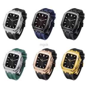 Banden Bekijk AP Mod Kit Polsband Bracelet Steel Cases Cover met Solid Band Strap Silicone Bands Watchband voor Watch Series 3 4 5 6 7 8 SE IWATCH 240308