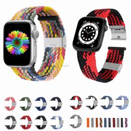 Les bandes regardent une boucle réglable tressée pour la landue de bracelet en nylon stretch-nylon pour la série de bandes Iwatch 9/8/7/6 5/4/3/2 / SE 240308