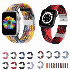 Bandas Mira el bucle ajustable trenzado para la banda de reloj Stretchy Nylon Sport Strap para la serie de bandas IWatch 8/8/7/6 5/4/3/2/SE 240308