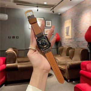 Banden kijken Fashion Watch Band MM Flower Leather Watchs Strap polsband voor IWatch 8 7 6 5 4 SE Designer Watchbands 240308