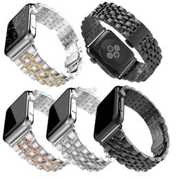 Bandas Mira la correa de acero inoxidable de lujo para ver la banda de metal de la banda Ultra Band Banda de repuesto Sport Bands iWatch 8 7 6 SE 5 4 3 240308