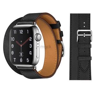 Les groupes regardent des sangles de montre intelligentes pour la série de montres Série 8 Ultra Leather Smartwatches remplacement des sangles avec des accessoires de connecteur adaptateur 240308