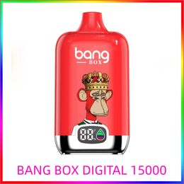 BANG 15000 DIGITAL Bobine de maille E-liquide 25 ml Batterie 650 mah Indicateur d'alimentation rechargeable de type C bang king 15000 Bang box 15000 Bang Digital