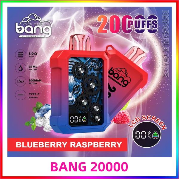 Bang 20000 Puffs 20000 1.0 ohm Mesh Coil 500mAh Batterie 25ml Volume Type C Charge 20000 Puffs Bang Box Bang King