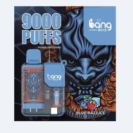 Bang 9000 Bang Box 9000 display digitale Caricatore monouso tipo C Vape 650mAh Batteria 18ml Pod preriempite Carrelli 0% 2% 3% 5% 12 Colori vapoter Dampfen vapear svapare