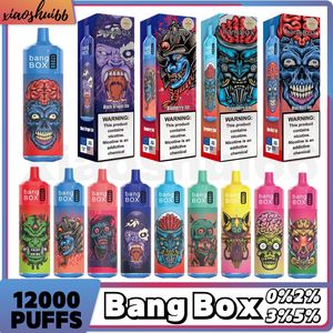 Bang Box 12000 Puffs Vape jetable Original Bang Vape Mesh Bobine Rechargeable E Cigarettes 23ml Portable Shisha Pipe Vaporisateurs 0% 2% 3% 5% Puff 12K