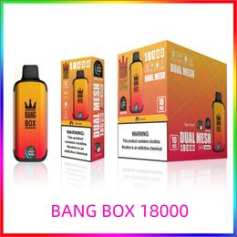 BANG BOX 18000 DUAL MESH Type C Oplader Capaciteit 25 ml e-vloeistof Batterij 850 mah Bang 18000 Bang Box 12 smaken crazvapes