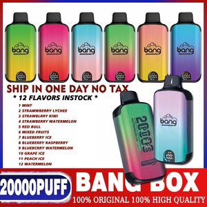 bang box 20000 20k trekjes Wegwerp E-sigaretten vape Pod-apparaat 650mAh Batterij 28ml Voorgevuld Vs bladerdeeg 12000 12k 9000 bladerdeeg 18000 bang king 15k digitale bladerdeeg 20k