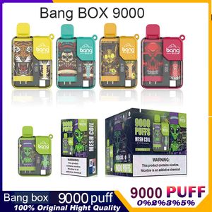 Bang box 9000 trekjes Wegwerp vape e-sigaretten vapes elektronisch apparaat voorgevulde vape puff 9k
