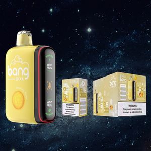 Bang Box Disposable Vape 9000 18000 Puffs Vapes 9k 18K Puff Bar Batterre Rechargeable Vaper Electronic Cigarette Screen Digital Screen Wholesale E Cig in Royaume-Uni