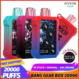 Bang Deuice Puff 20000 E Kit de cigarrillos E pantalla LCD 20k Puffas desechables Vapor Vapor Mesh Bobina Recargable Vapores de batería de 500 mAh 0% 2% 3% 5% 12 Color Vaporizadores