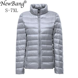 Bang Plue Maat 6XL 7XL Duck Down Jacket Dames Ultra Licht Down Jacket Feather Jacket Plus Dames Overjas Windbreaker Jassen 211006