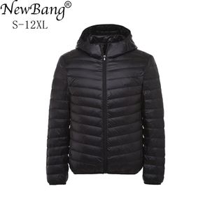 Bang Plus 8XL 9XL 10XL 11XL Duck Down Jacket Hombres Otoño Invierno Con Capucha Impermeable s Hombre Abrigo Cálido 210910