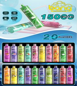 Bang Shisha 15000 Puffs Cigarettes électroniques jetables originales 650 mAh Batterie rechargeable 23 ml POD POD GRAND KIT VAPOR CONTRÔLE AIR AIR VS VS