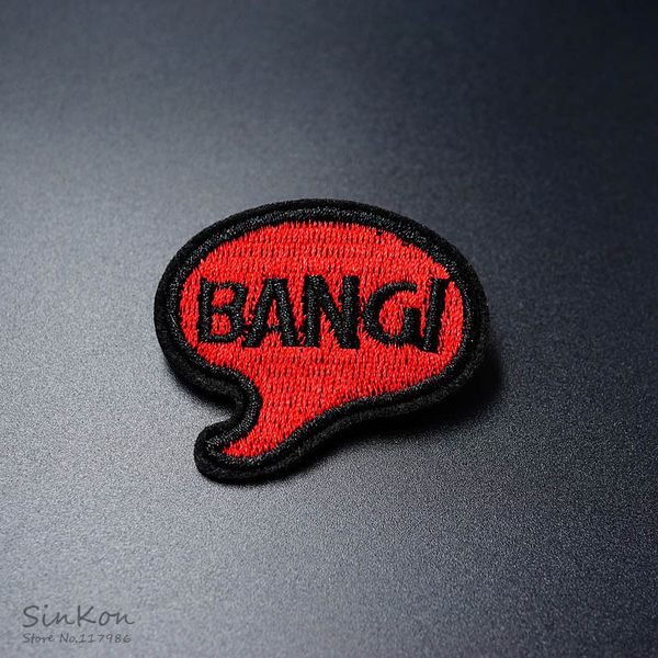 BANG taille: 4.2x4.8 cm, Patch à repasser, couture sur tissu brodé, pour veste, Badge, vêtements, autocollants