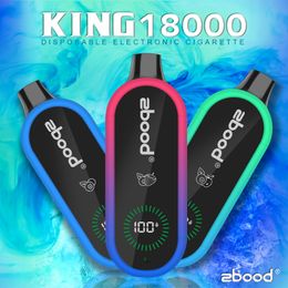 Bang Zbood King 18000 Puffs Stylo Vape jetable 15K 16K 18K Puff Bar 12 Saveurs Cigarettes électroniques 2% 5% Nicotine Vapes Écran d'affichage numérique Vapers