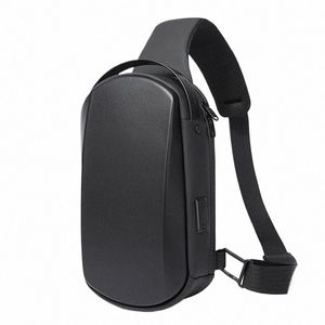 Bange Nouveau Multifuncti USB Sac à bandoulière Sac à bandoulière Homme TPU Voyage étanche Sling Menger Pack Sac de poitrine pour homme T8Pd #