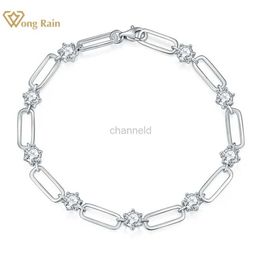 Bangle 100% Wong Rain 925 zilver VVS1 3EX 4,5 mm test GRA Pass echte armbanden Moissanite cadeau voor jubileum nobele sieraden 240319