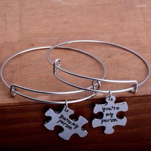 Bracelet 12 PC Puzzle Vous Êtes Ma Personne Pendentif Bracelets Réglable Bracelets Femmes Hommes Amoureux Couples Saint Valentin Cadeaux