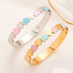 Brazalete de 18K Gold Diseñador de diseñador Joyas de amor de alta calidad Regalo de amor para mujeres Nuevo pulsera de acero inoxidable sin fade Dr Dhwe1