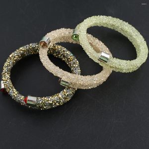 Bracelet 1PC Mode Cristal Strass Pour Femmes Verre Pierre Cercle Bracelets Bijoux Accessoires Couleur Aléatoire