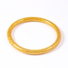 Bangle 1 pc gouden armbanden bouddhiste jonc armband voor vrouwen fashion boeddha girl temple lucky symbool siliconen sieraden