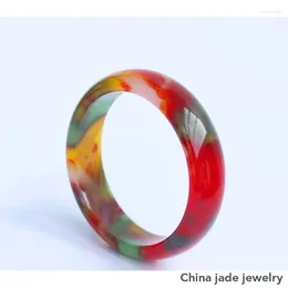 Bangle 1 st Natuurlijke Kleur Jade Armband Charme Sieraden Mode Accessoires Handgesneden Geschenken Voor Vrouwen Mannen 56-66mm