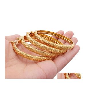 Bangle 1 stks/lot 24k kroonmanchet goud kleur armband mode kan vrouwen openen man koper grote ring armbanden sieraden cadeau 20211223 t2 dro dh3vy