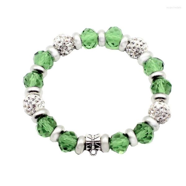 Bracelet 1 pièces/lot perle chaîne Bracelet cristal pierre de naissance manchette réglable chanceux pour les femmes cadeaux peuvent accrocher des accessoires