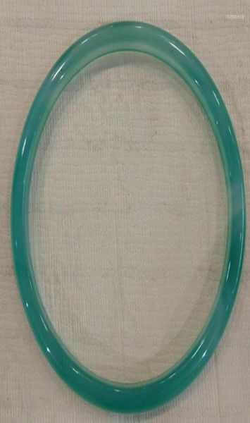 Bracelet 1 pièces naturel 5455mm chinois vert sculpté à la main Jade jadéite Bracelet Trum229476823