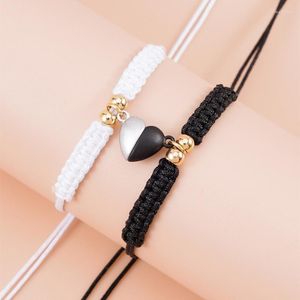 Bangle 2 pc's Chinese knoop liefdesparen die armbanden weven voor vriendje vriendin hem en haar cadeaus op lange afstand relaties