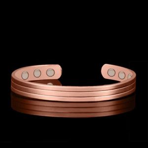 Bangle 2019 hommes femmes sain cuivre pur bracelet magnétique sain aimants de thérapie de pouvoir sain