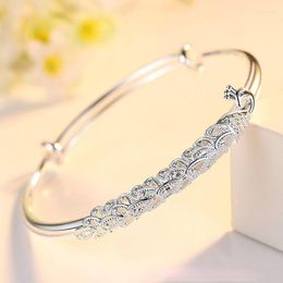 Bracelet 2022 Design exquis argent plaqué paon Bracelet à breloques Bracelet pour femmes mode classique Banquet fête cadeau bijoux