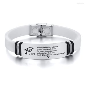 Bracelet 2022 acier inoxydable incurvé marque Silicone Bracelet couleur bouton pression bijoux mode et charme Bacelet pour hommes