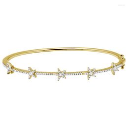 Bracelet 2023 arrivé mode femmes bijoux micro pavé étincelles bling cz étoile bracelet bracelets féminins
